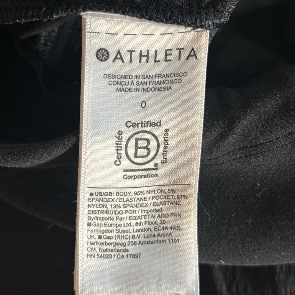 Athleta Trekkie North High Rise Jogger Black Travel Hiking Pants Women’s Size 0 - Picture 7 of 8